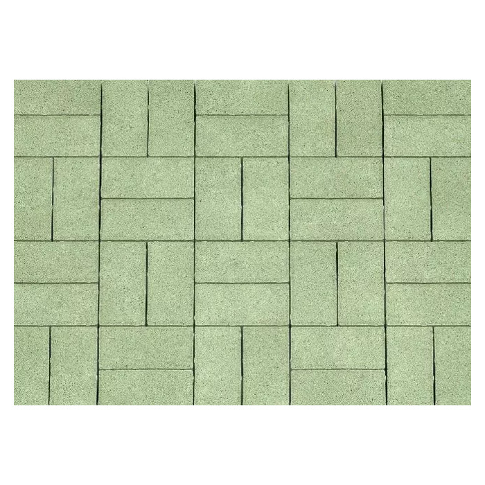 Брусчатка Каменный Век Кирпичик 200х100х40 мм. Зеленый