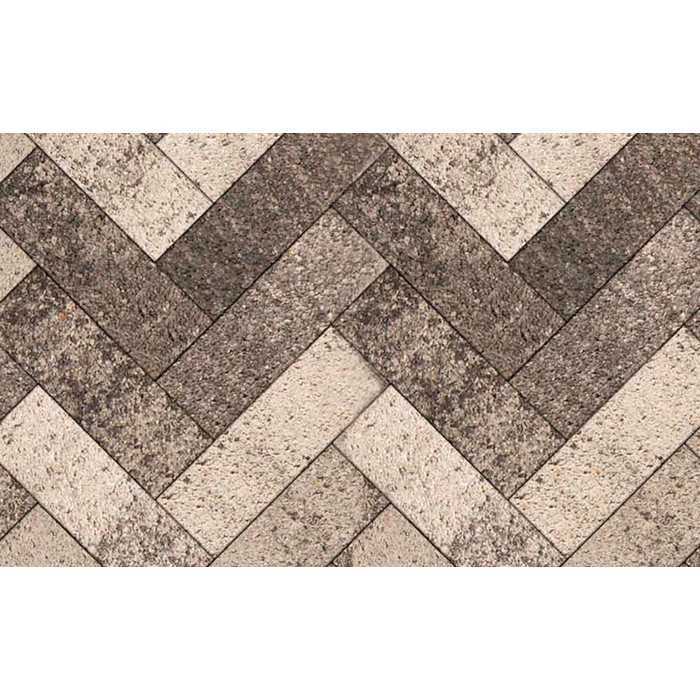 Плитка тротуарная Паркет Б.6.П.8 Листопад гладкий Антрацит 600x200x80 мм