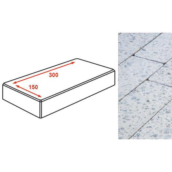 Плитка тротуарная Готика Granite FINERRO, картано, Мансуровский 300x150x80 мм